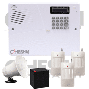 پک کامل دزدگیر اماکن سایلکس مدل SG8 Lite سیمکارتی با سه چشمی بی‌سیم، بلندگو و باتری